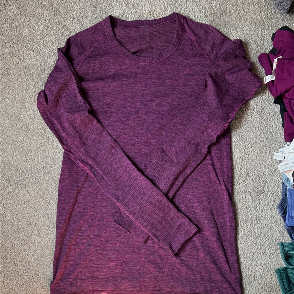 Lululemon Athletica Berry Long Sleeve Top